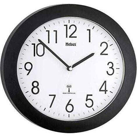 Wanduhr - Mebus - 52450 - Schwarz - Analog - 25,5 x 4 cm (1/5)