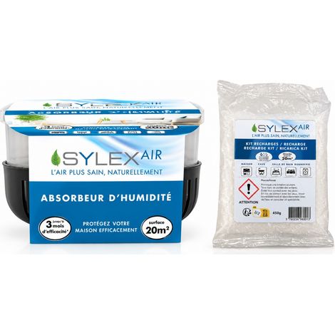 Absorbeur d'humidité 20 m² avec sachet 450 g