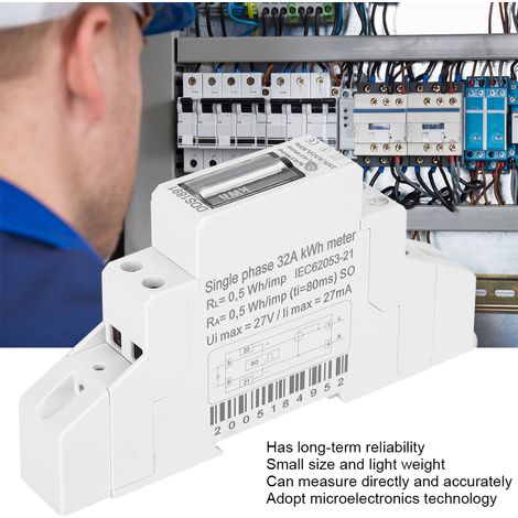 Compteur sur rail LCD monophasé 2P DDS1891 (1/5)