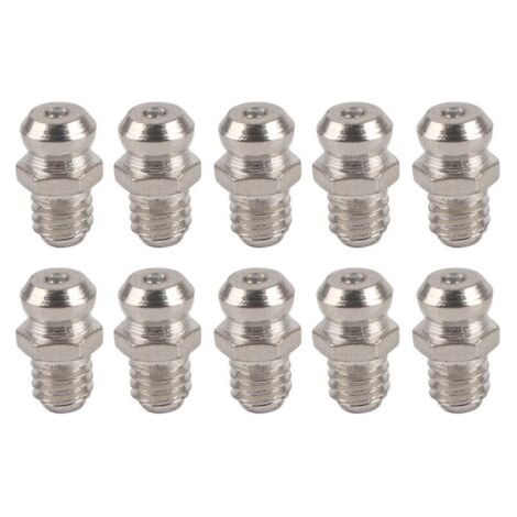 Étreinte de Graisse en métal, Raccord de Buse, Pistolet de Graisse, Accessoire de Lubrification 02, 10 Pièces (M6 droit) (1/5)