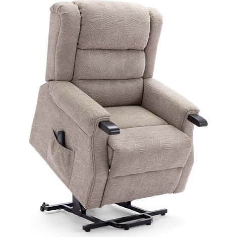 ASHFIELD ELECTRIC FABRIC DUAL MOTOR RISER RECLINER LIFT MOBILITY TILT CHAIR MOCHA