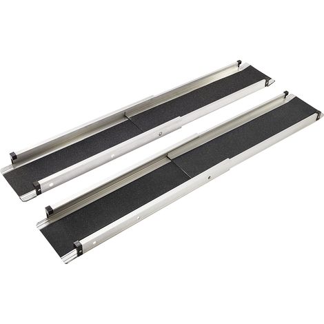 Rampe d'accès en aluminium (75 à 122cm) antidérapante PMR (1/5)