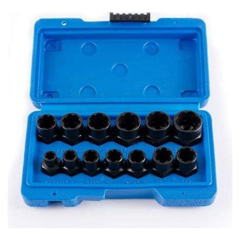 FENOPLASTICAFOREHILL Kit d'extraction d'écrous Extracteur d'écrou Douille d'extraction de vis 6–19 mm, jeu d'extracteurs 13 pièces (1/5)