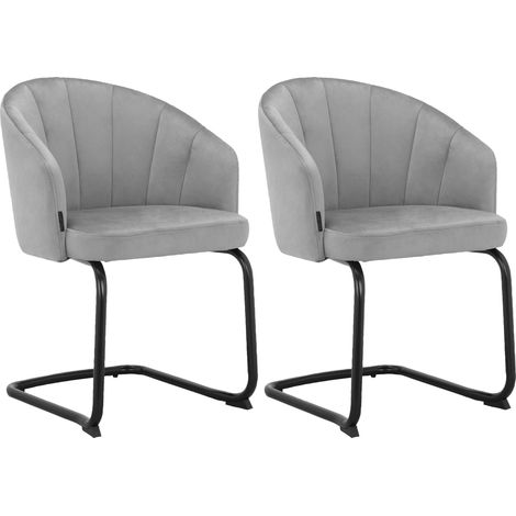 Kirsten-Fauteuil 2pk Anthra Velvet en noir Legmetal