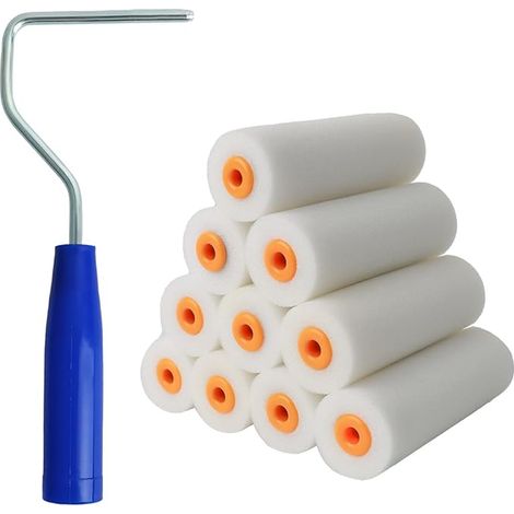 Set of Paint Rollers, Mini Small Paint Rollers, Wall and Ceiling Paint Kit, Foam Paint Roller, Foam Paint Roller for Glossy and Satin Paint (1/2)