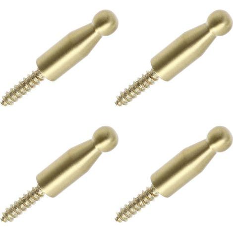 Lot de 4 crochets en laiton pour vêtements et chapeaux, crochets simples pour cuisine, mur ou porte, crochets pratiques pour salle de bain-2.50X0.80X0.80CM-Golden (1/4)