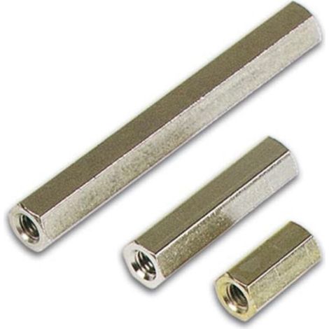 Entretoise - Acier - M2 5 - Longueur 15 mm - Diamètre 5 mm - Pour Bricolage Et Amélioration De La Maison - 10 Pièces (1/2)