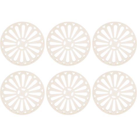 6 Dessous de Verre Épais et Créatifs - Lot de 6 - Protection Isolante pour Table de Cuisine - Accessoires Maison Beige (1/5)