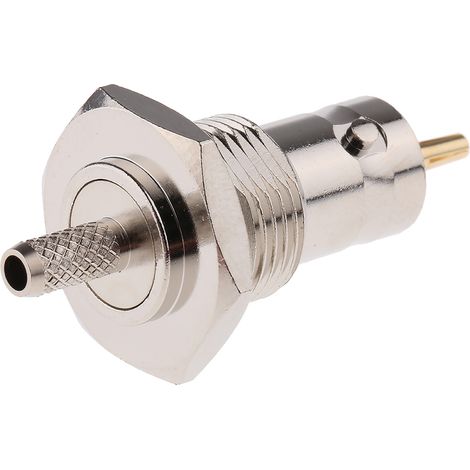 Connecteur coaxial RS PRO Femelle Droit, raccordement A sertir 50O Montage panneau ( Prix pour 1 ) (1/2)