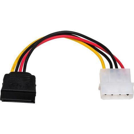 Câble Molex - SATA Akyga AK-CA-17, câble d'alimentation pour disque dur/SSD, 15 cm, mâle/femelle