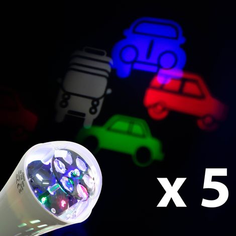 Lot 5 Ampoules LED E27 projection motifs voitures Eclairage enfants (1/4)