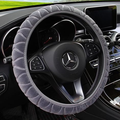 Coprivolante in peluche, vestibilità universale, caldo, morbido e antiscivolo, accessorio per auto (1/5)