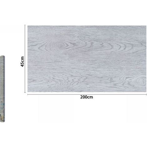 TrAdE Shop Traesio - Rotolo Pellicola Adesiva Effetto Legno Bianco 45cmx2mt Mobili Cassetti 71230 Casa -