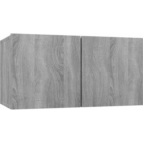 Meuble TV suspendu, Étagère TV, Meuble de Salon, Sonoma gris 60x30x30 cm Bois d'ingénierie OIB7826E (1/5)