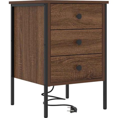Maison Exclusive - Nachttisch Braun Eichen-Optik 42 x 41 x 61 cm