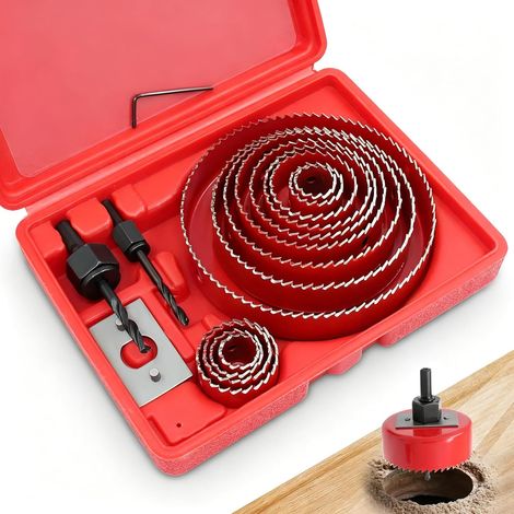 21 Pcs Kit Scies Cloches bi métal en Acier Carbone 19-127mm,Scie Cloche Coffret pour Bois,Plaque de Platre et Plaques de Platre (1/5)