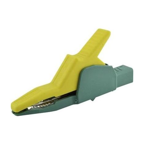 Sks-Hirschmann Pinza cocodrilo de seguridad amarilla 30 mm
