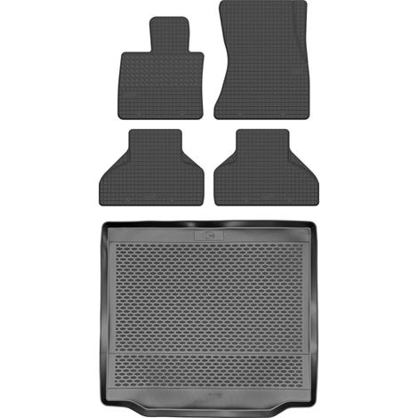 Set di tappetini in gomma per auto e tappetino per bagagliaio per BMW X5 F15 SUV dal 2013 al 2018.