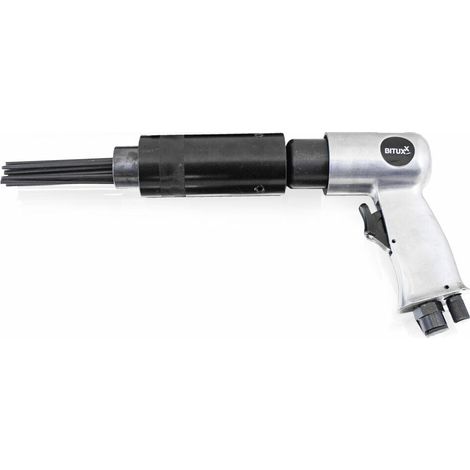 Bituxx Druckluft Nadelentroster Entroster Rostentferner Nadelpistole 4000 U/min + 1 Nadelkopf mit 19 Nadeln Ø 3mm (1/5)