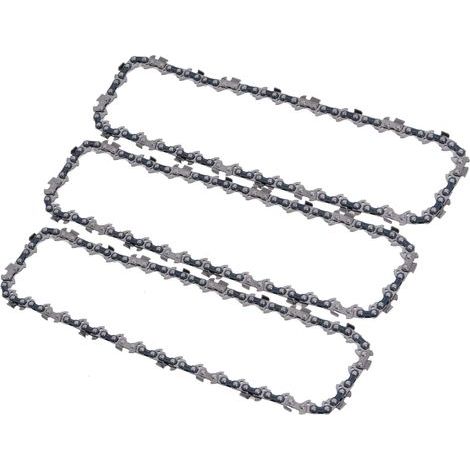 Lot de 3 chaînes et 1 Guide pour tronçoneuse sur perche, 40 maillons et Guide de 29cm, compatible avec Ryobi, Husqvarna, Makita et autres (1/5)