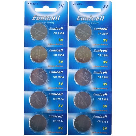 Lot de 10 piles bouton au lithium CR2354 3 V 490 mAh (1/5)