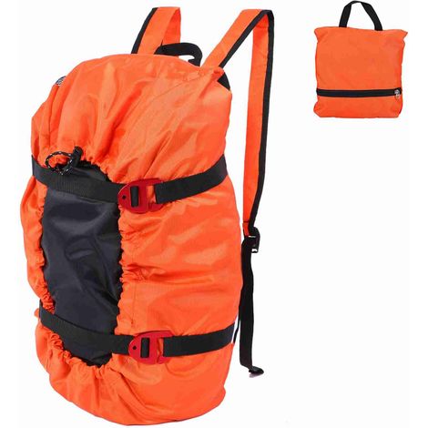 Kit de corde d'escalade, sac à bandoulière pliable pour Camping en plein air randonnée (Orange) (1/5)