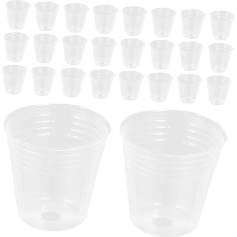 Orchideentöpfe – 50 Stück – PP-Kunststoff – Optimale Drainage – Für die Heimgärtnerei – 6 x 6 x 4 cm (1/5)