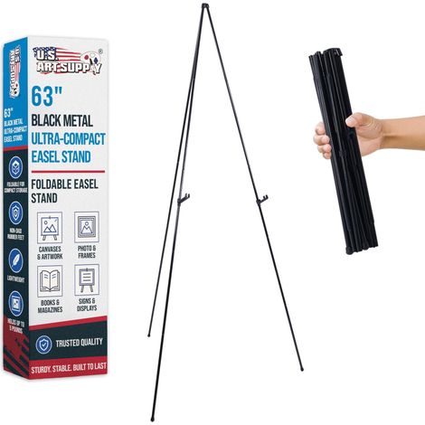 Chevalet pliable en acier noir 160 cm de haut (1/5)