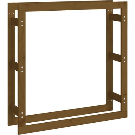 Maison Exclusive - Estante para leña madera maciza pino marrón mi (1/5)