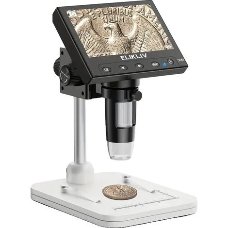 Digitalmikroskop, 1000-fache Vergrößerung, LCD-Bildschirm, WEISS (1/2)