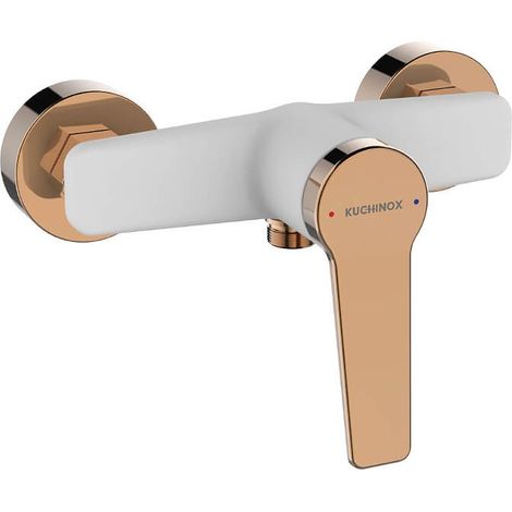 ALANIS Wand-Duscharmatur in Weißgold (1/2)