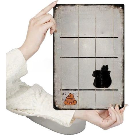 Portable, creative bathroom metal wall sign - 4010cm (large size)