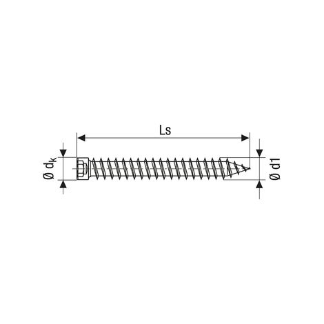 Vis ancrage châssis bois WIROX 7,5X100 boîte de 100 - SPAX - 1031010751005 (1/3)