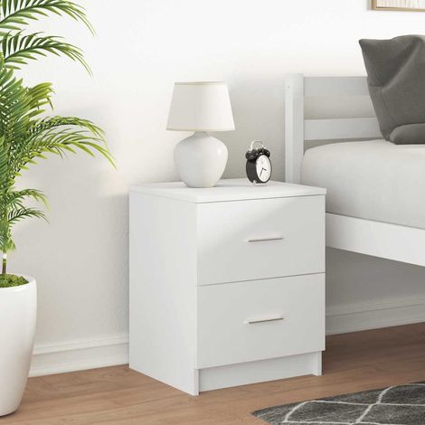 vidaXL Bedside Cabinet with 2 Drawers White 40x36x50 cm (1/5)
