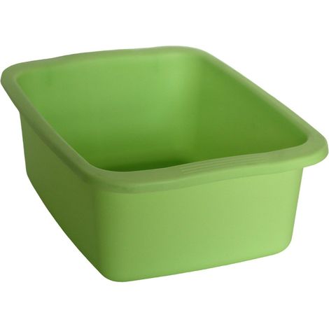 bassin rectangulaire vert en plastique de capacité 10L Bac multi-usages dimensions 42 x 31 x 15,5 cm (1/5)