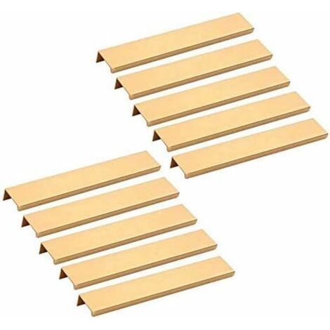 10pcs Invisible Furniture Handle - Gold Kitchen Cabinet Drawer Handle 160MM (1/5)
