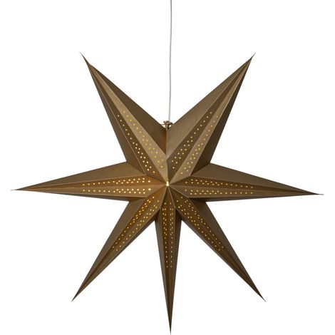 Star Trading Grande étoile en papier 'Point' en or, motif décoratif plié et perforé, 7 branches, Ø 60 cm