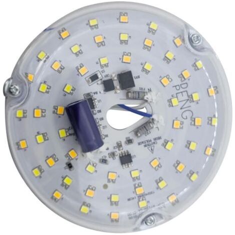 Panneau de Remplacement de Feu de Plafond LED, 3CCT 3000K 4000K 6000K Kit de Modernisation du Ventilateur de Plafond LED 4 Pouces Efficacité énergétique 15W Light (230V) (1/4)