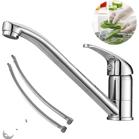 Grifo de lavabo, de encimera, monomando, cromado. (1/5)