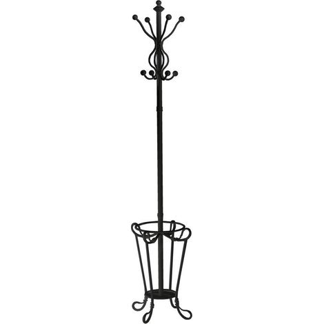 Appendiabiti a Stelo Ø40xh180 cm in Metallo Nero