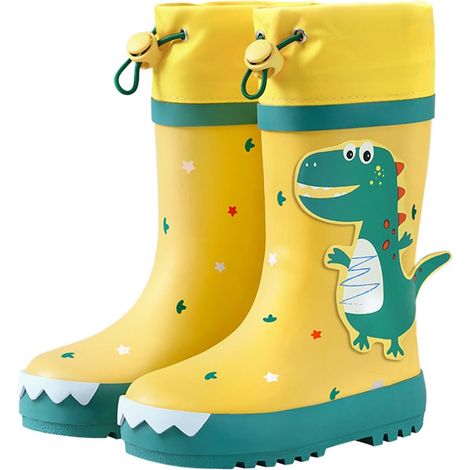 Children's dinosaur-patterned rain boots, non-slip, durable material (1/5)