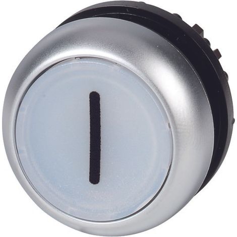 Unità M22-DL-W-X1, pulsante bianco piatto illuminato con ritorno a molla (1/4)