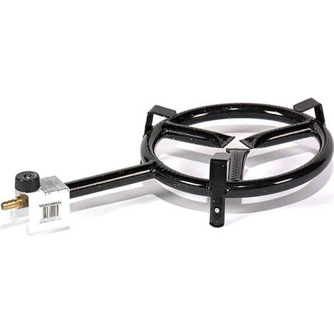Vaello Professioneller Gasbrenner Schwarz 30 cm Durchmesser