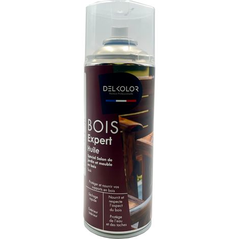 Delkolor Huile Protectrice Bois 400ml – Intérieur et Extérieur  Conditionnement: 400ml - Couleur: TECK