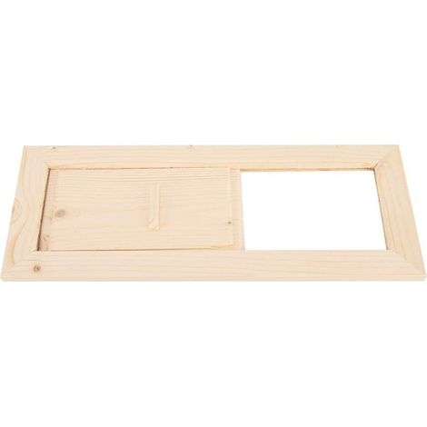 Grille aération rectangulaire bois – ventilation – sauna / hammam – intérieur (1/5)