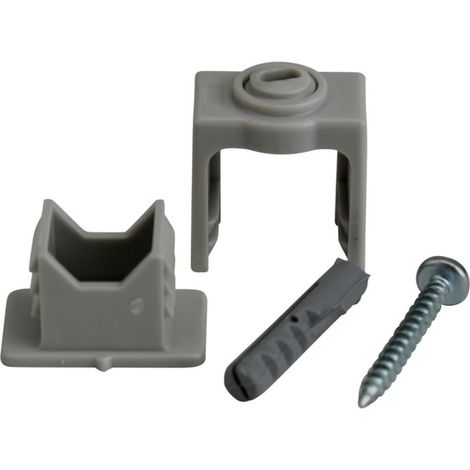 Greif-Druckschelle 1-fach 6-16mm grau 6x Nagelschellen