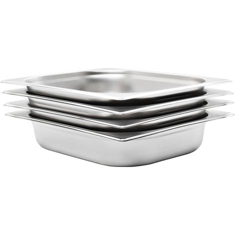Gastronormbehälter 4 Stk. GN 1/2 65 mm Edelstahl