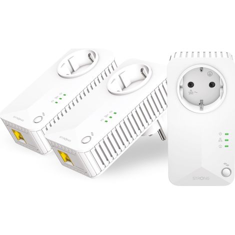 Strong Powerline 600 Triple Pack EU V2 600 Mbit/s Collegamento ethernet LAN Bianco 3 pz (1/4)
