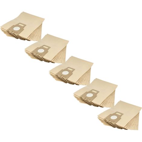 vhbw 50x Vacuum Cleaner Bag compatible with Miele Total Care 5000, Spezial Turbo, Standard Vacuum Cleaner, type H 27 cm x 21.5 cm, Sand-Coloured (1/4)