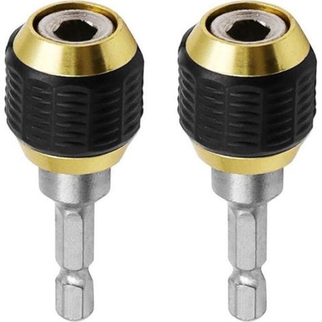 Rallonge De Foret - Tige Hexagonale 6,35 Mm - Pour Porte-Embouts Autobloquants - Extension Tournevis - Lot De 2 (1/4)